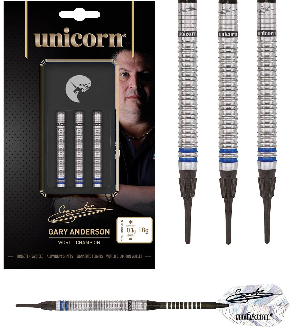 S/T WORLD CHAMPION P3 TUNGS G.ANDERSON 18G SOFT TIP