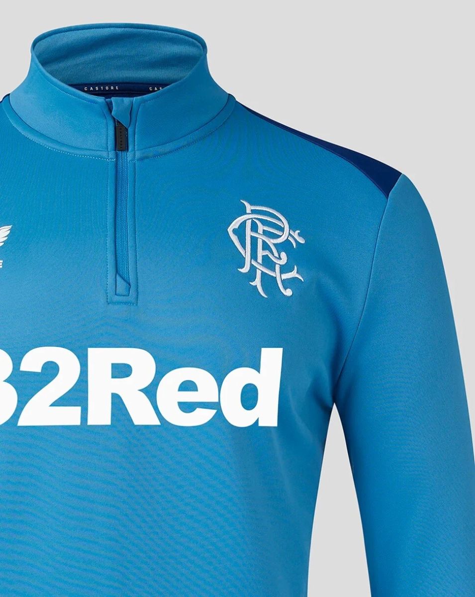RANGERS PLAYERS TRAINING FLEECE 1/4 ZIP MIDLAYER