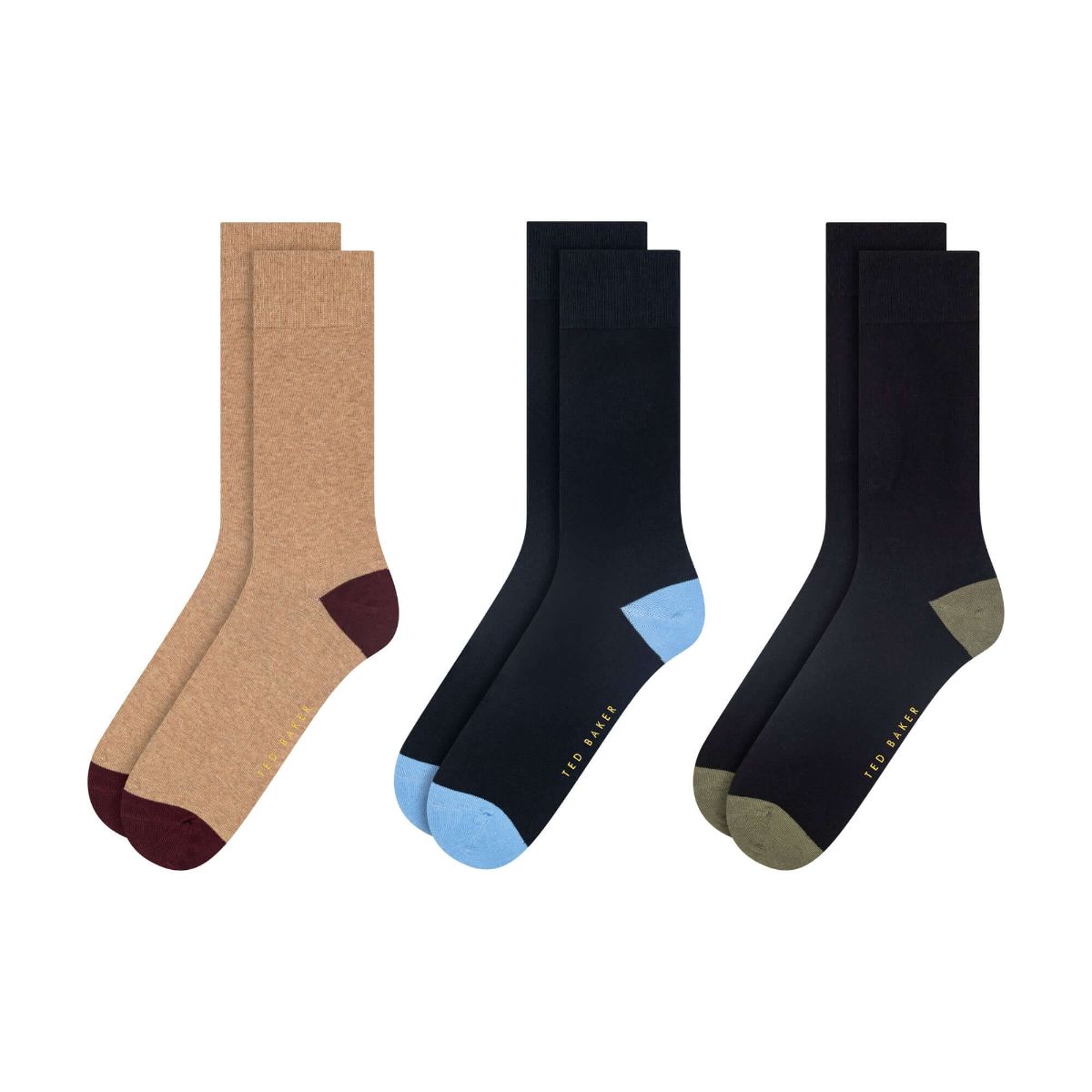 TED BAKER 3 Pack Mens Cotton Blend Sock