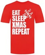 GAME ON XMAS REPEAT MENS T-OFM