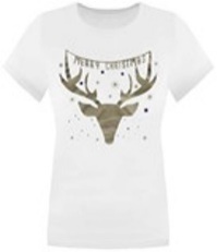 GAME ON CHRISTMAS DEER LADIES T OFM