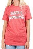 GAME ON SANTA MADE ME LADIES T OFM