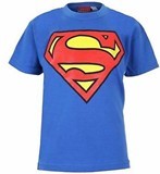 SUPERMAN LOGO BOYS T 5-6-OFM